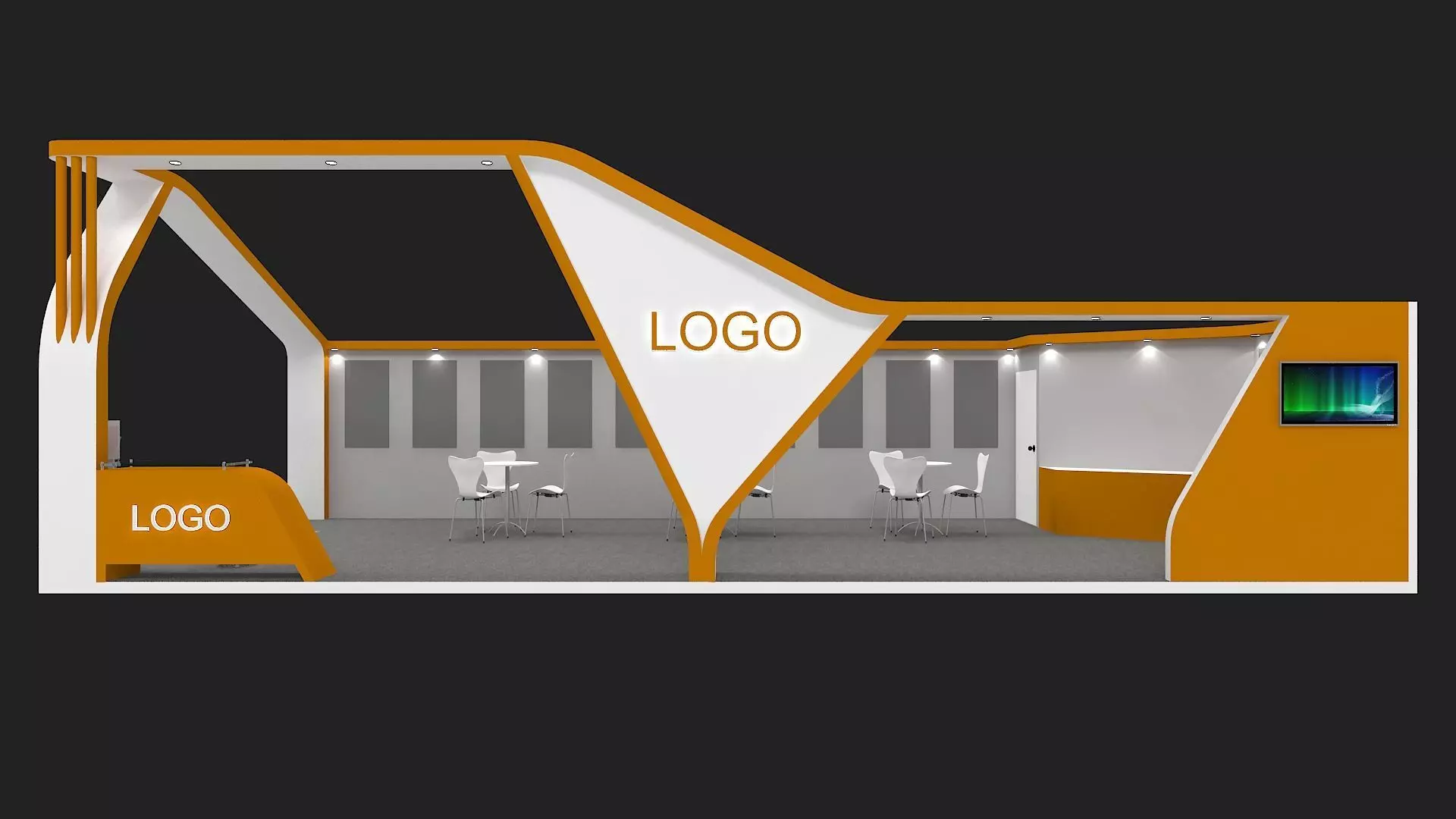 Exhibition stand 5m x 12 m 3D model