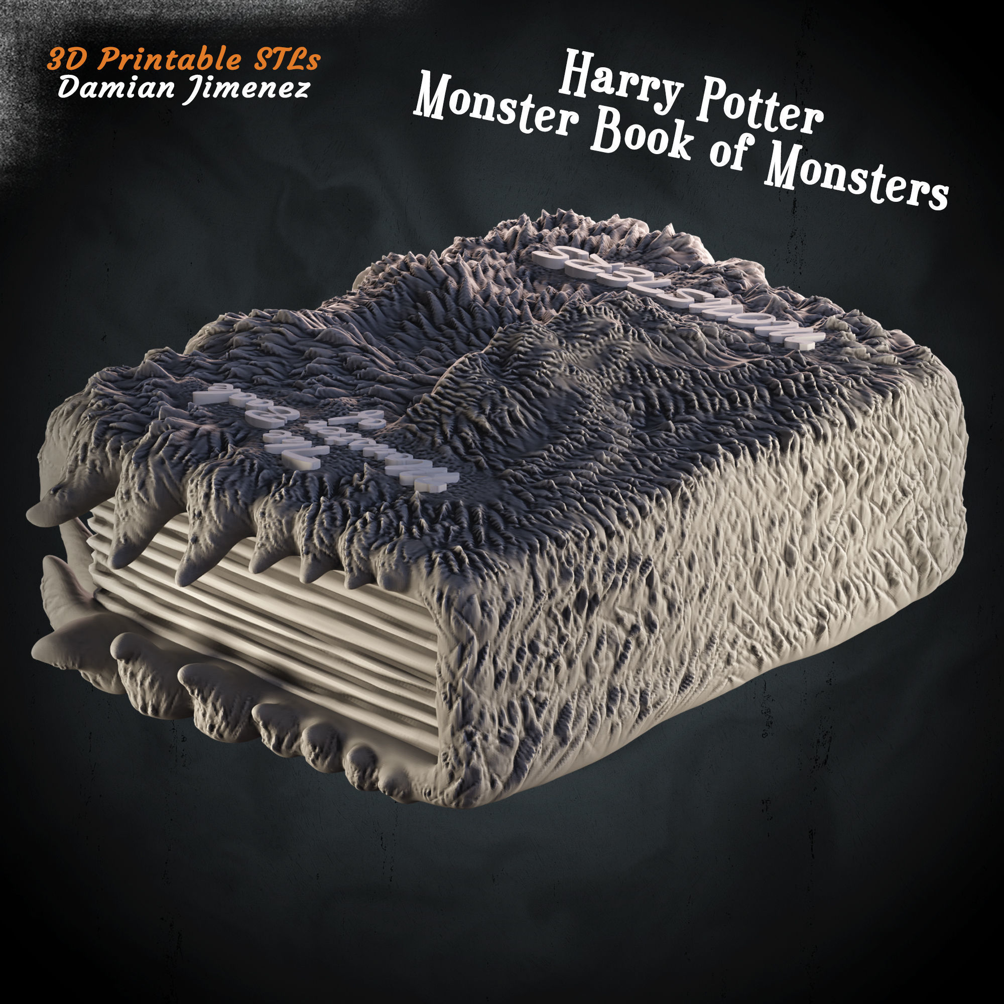 Harry Potter The Monster Book of Monsters 3D printable 3D print model_13