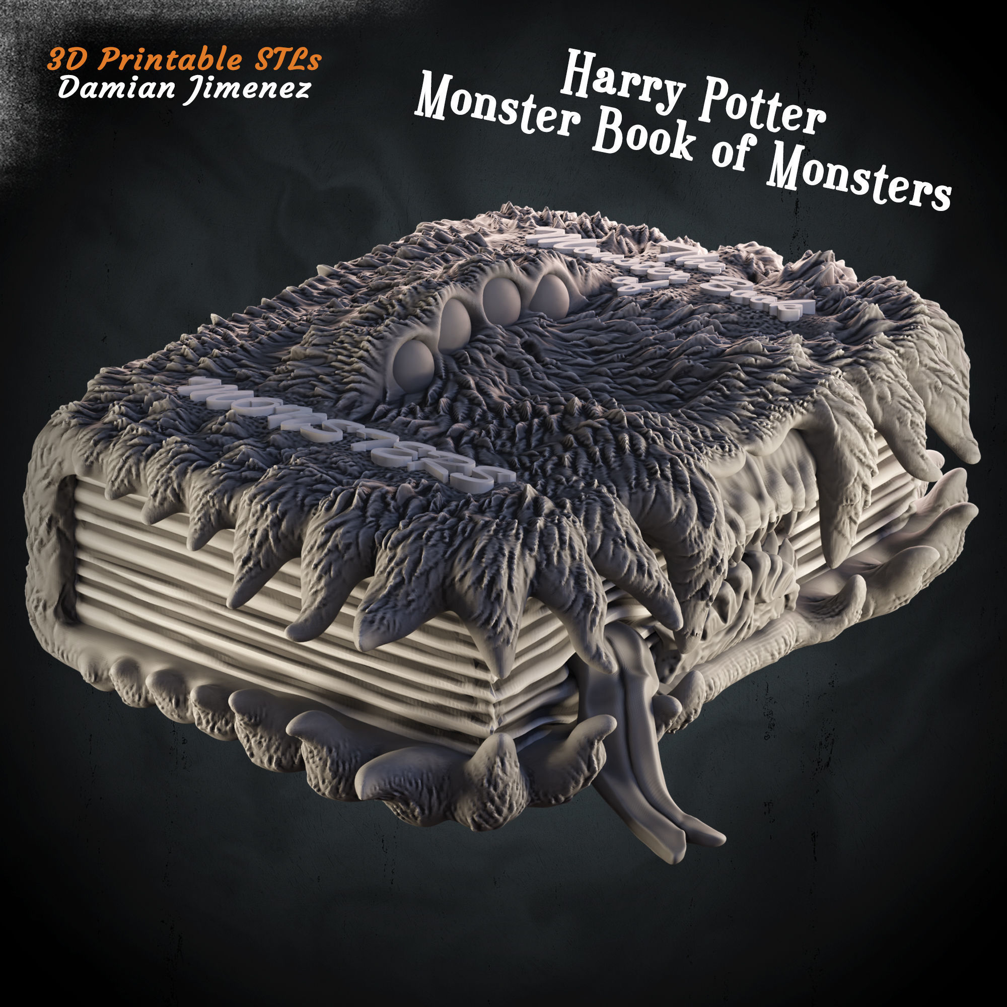 Harry Potter The Monster Book of Monsters 3D printable 3D print model_12