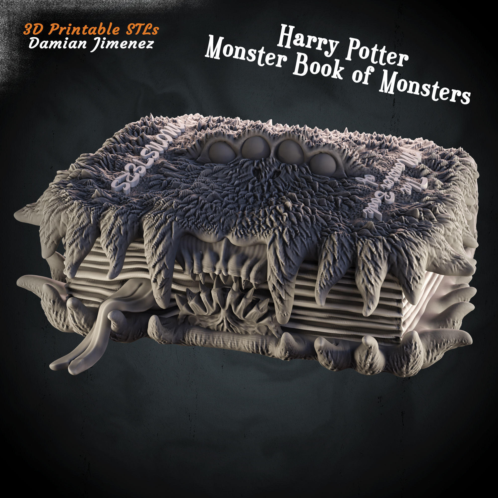 Harry Potter The Monster Book of Monsters 3D printable 3D print model_10