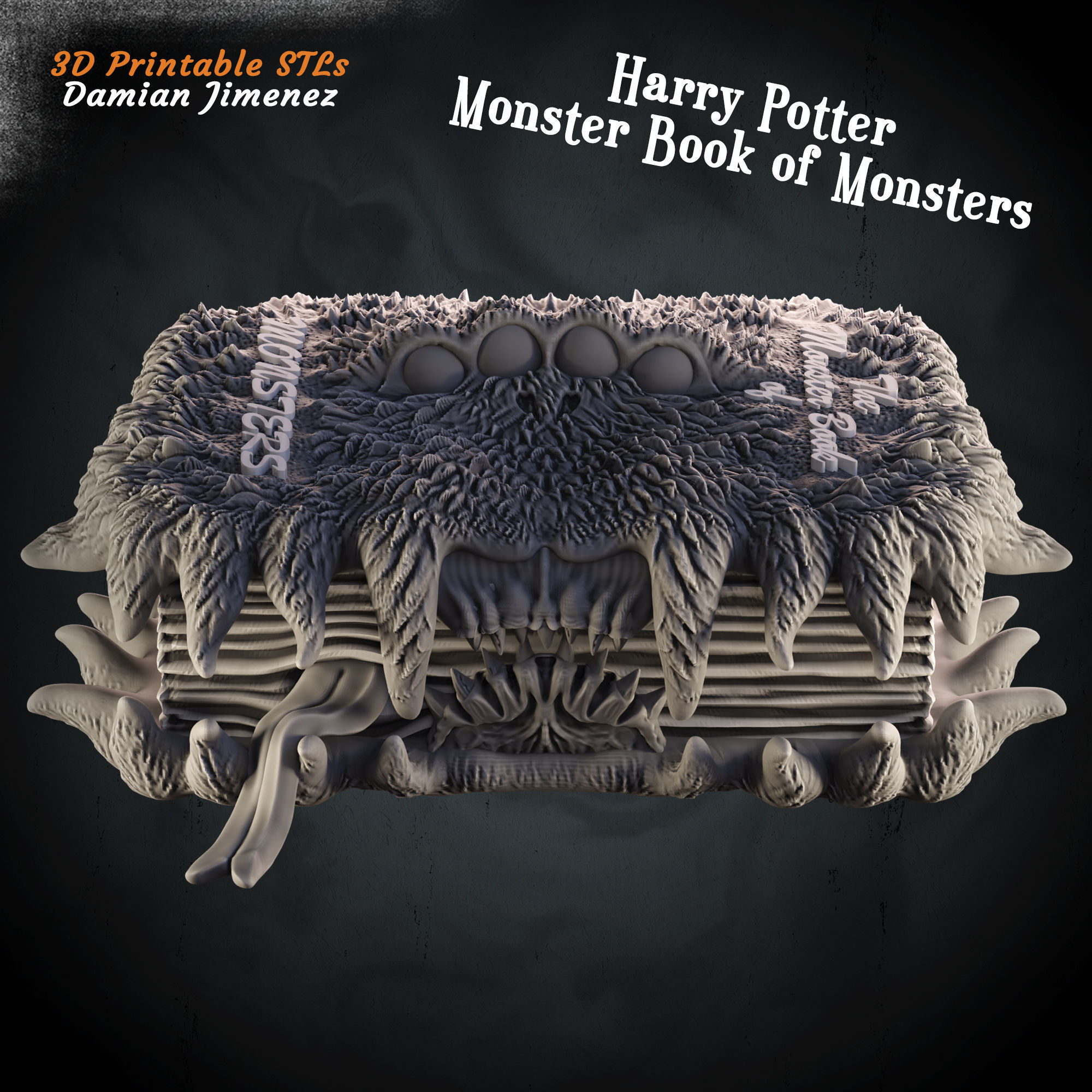 Harry Potter The Monster Book of Monsters 3D printable 3D print model_9