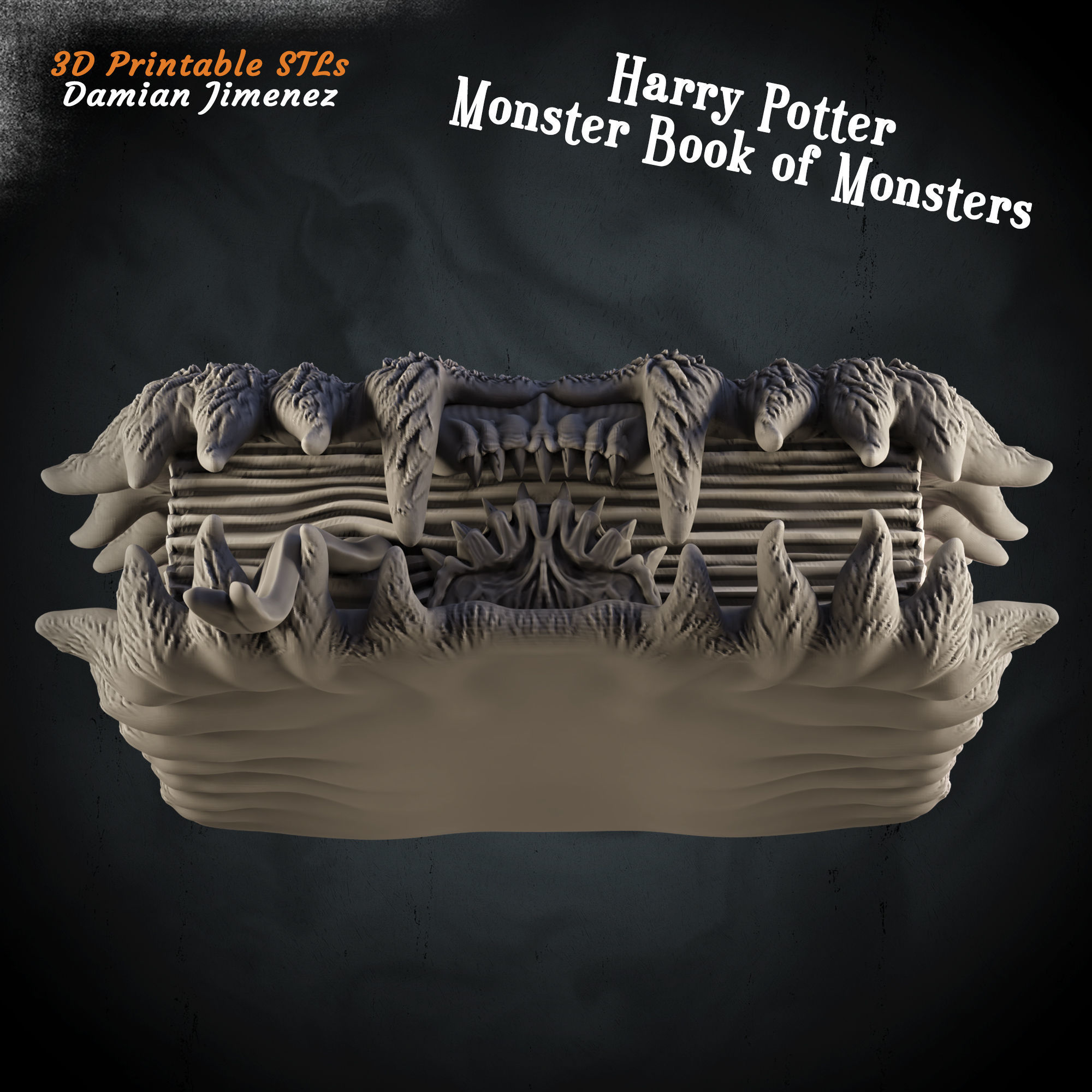Harry Potter The Monster Book of Monsters 3D printable 3D print model_14