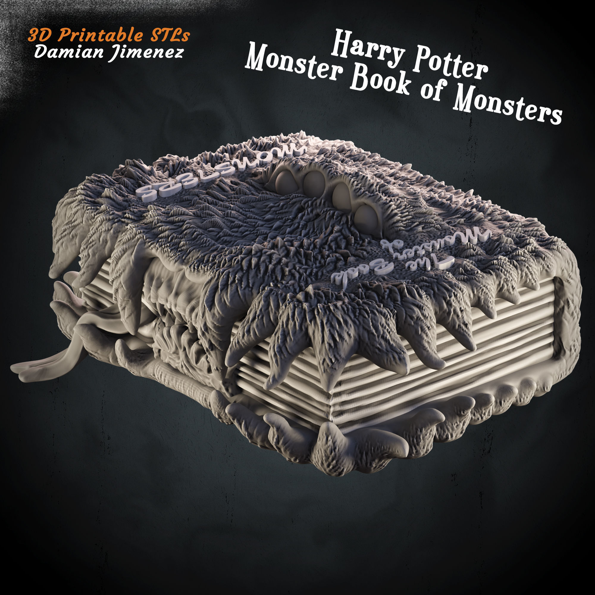 Harry Potter The Monster Book of Monsters 3D printable 3D print model_11