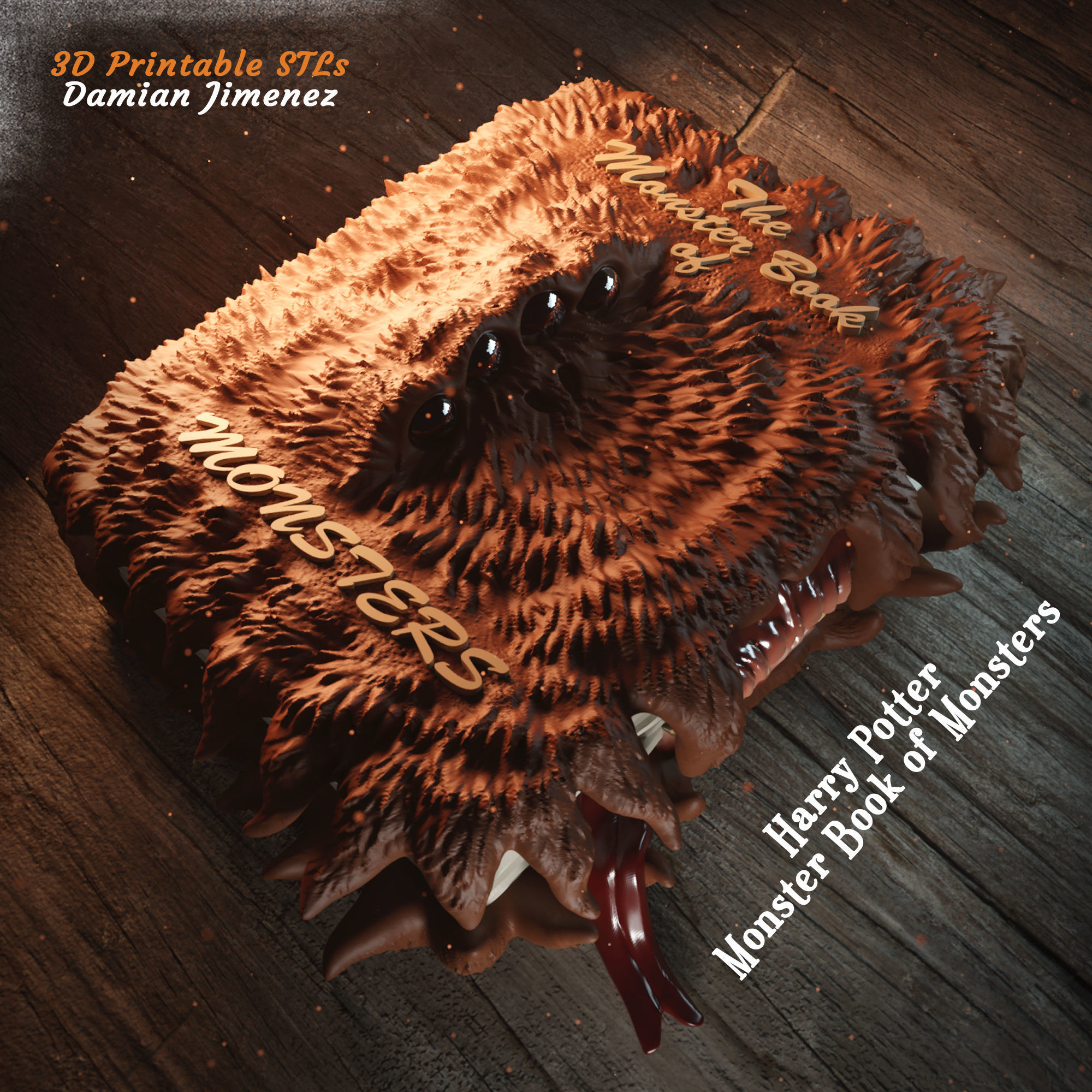 Harry Potter The Monster Book of Monsters 3D printable 3D print model_5