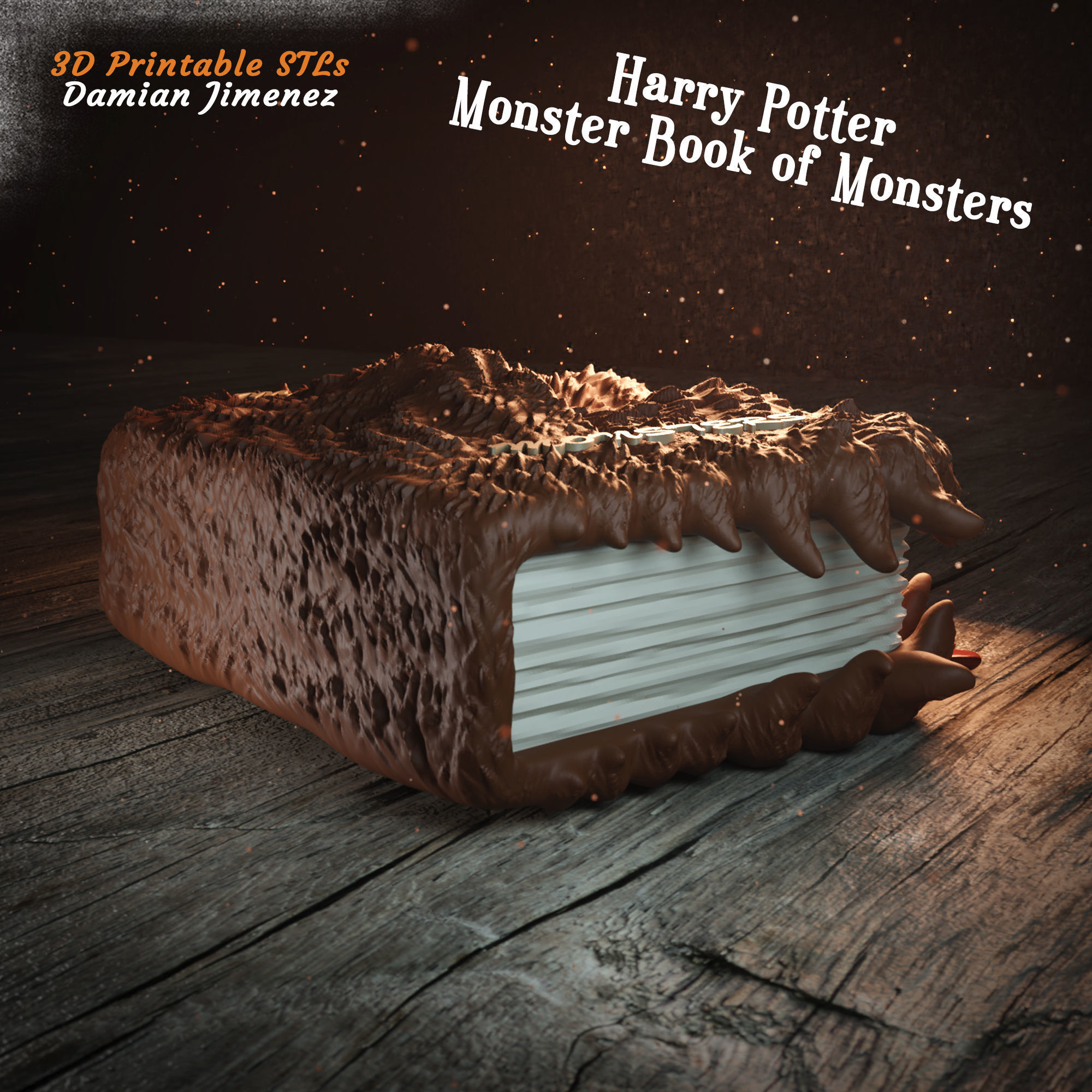 Harry Potter The Monster Book of Monsters 3D printable 3D print model_7
