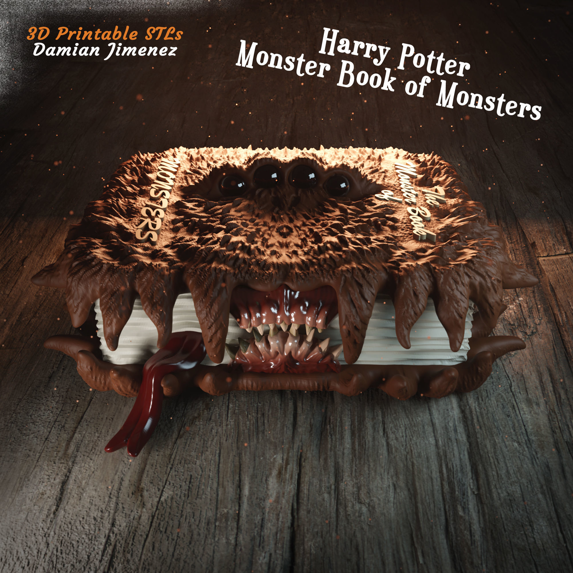 Harry Potter The Monster Book of Monsters 3D printable 3D print model_4