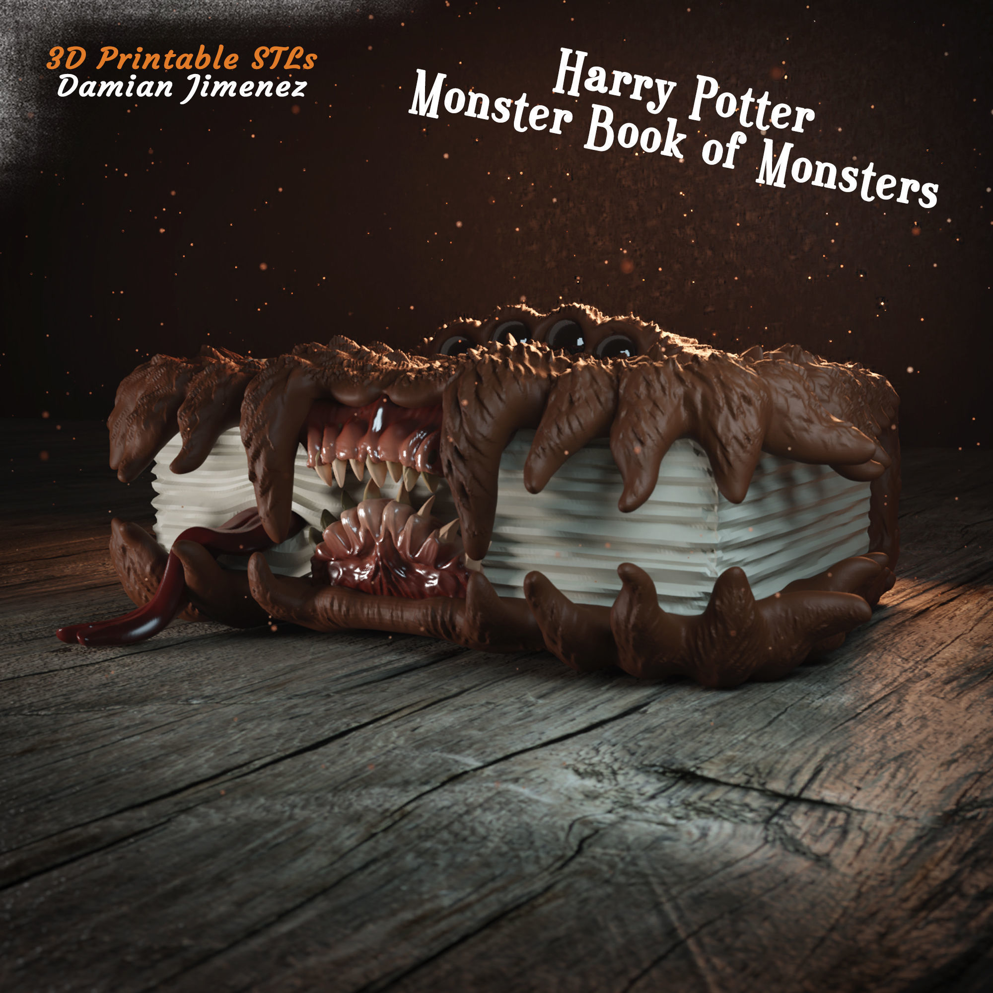 Harry Potter The Monster Book of Monsters 3D printable 3D print model_2