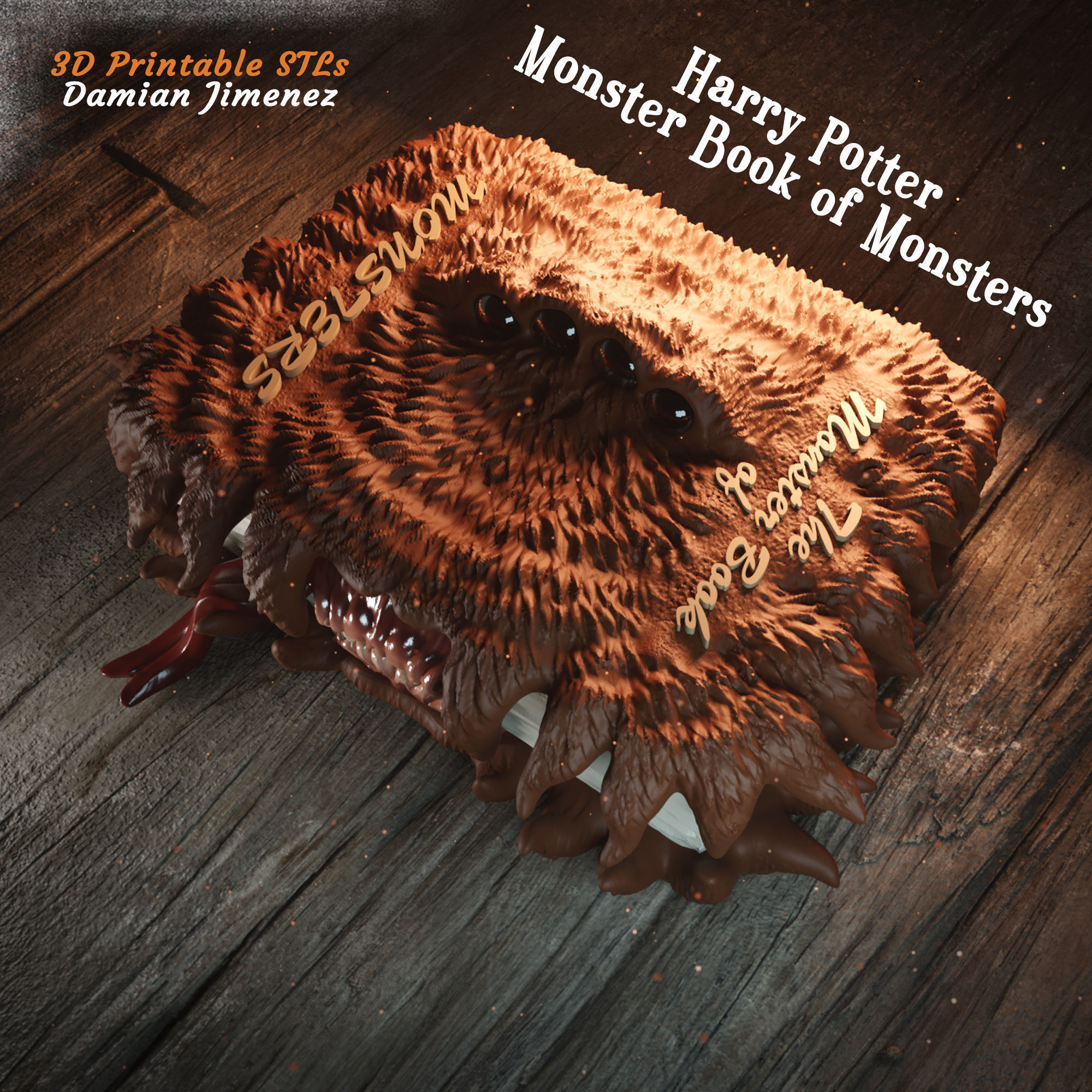 Harry Potter The Monster Book of Monsters 3D printable 3D print model_6