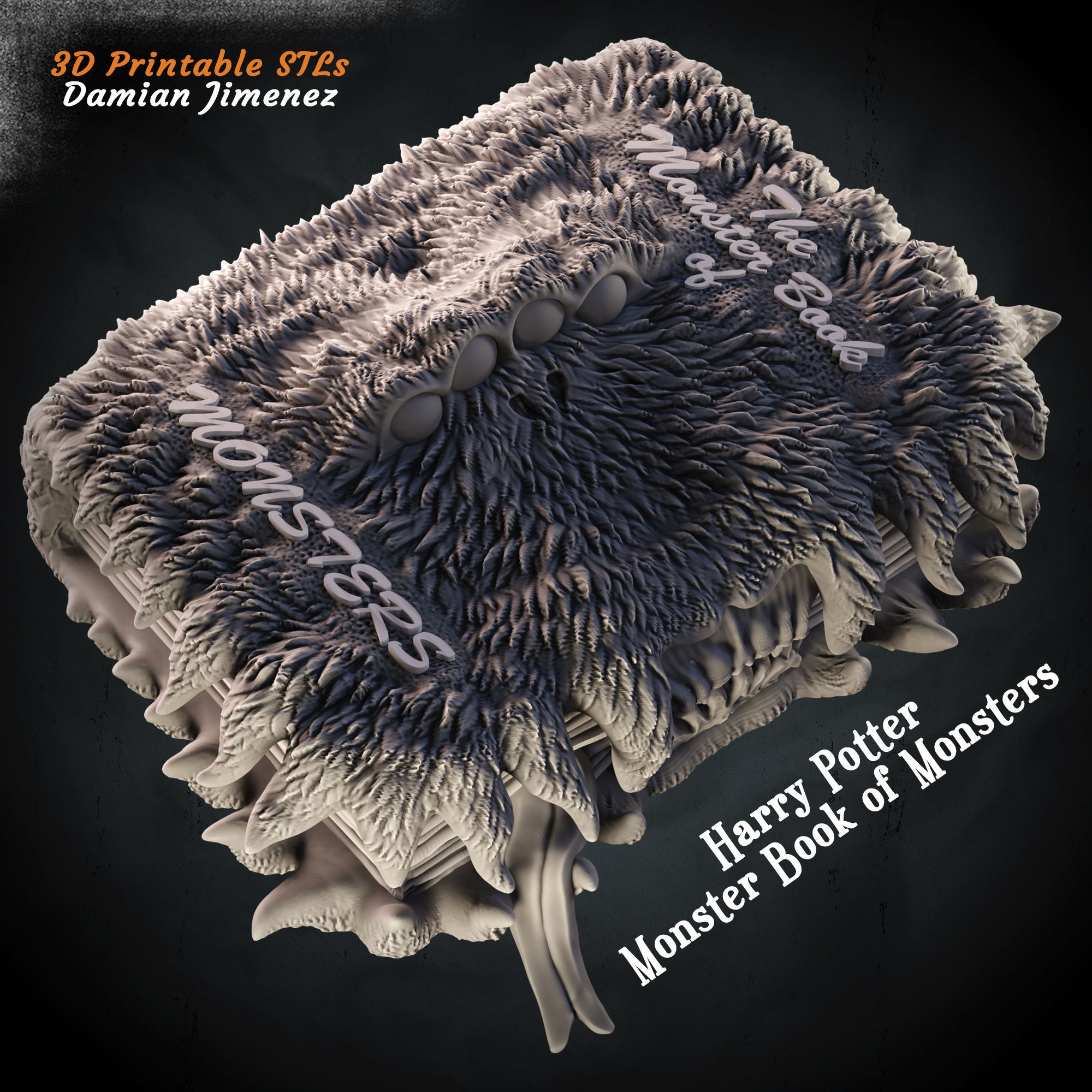 Harry Potter The Monster Book of Monsters 3D printable 3D print model_15