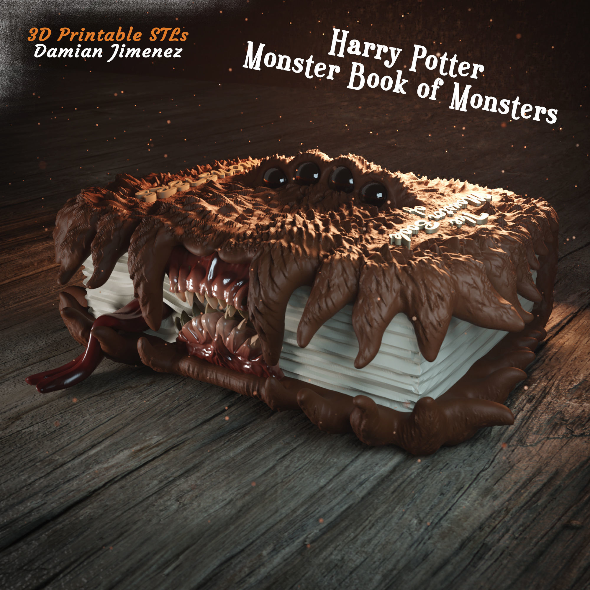 Harry Potter The Monster Book of Monsters 3D printable 3D print model_3