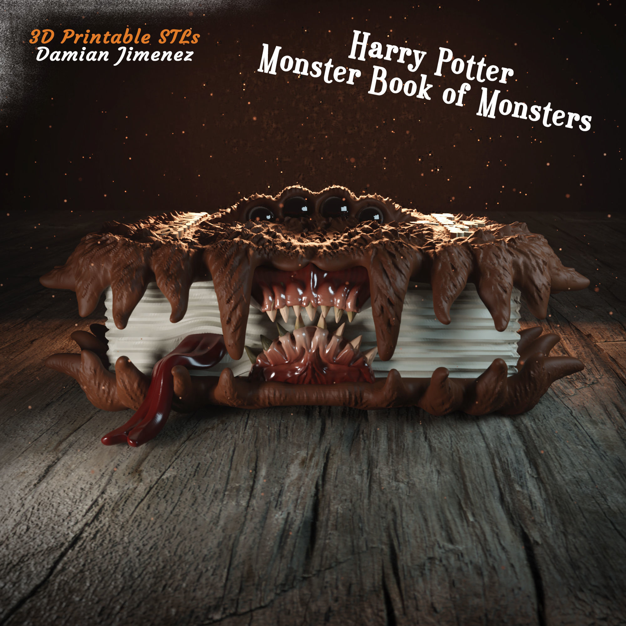 Harry Potter The Monster Book of Monsters 3D printable 3D print model_1