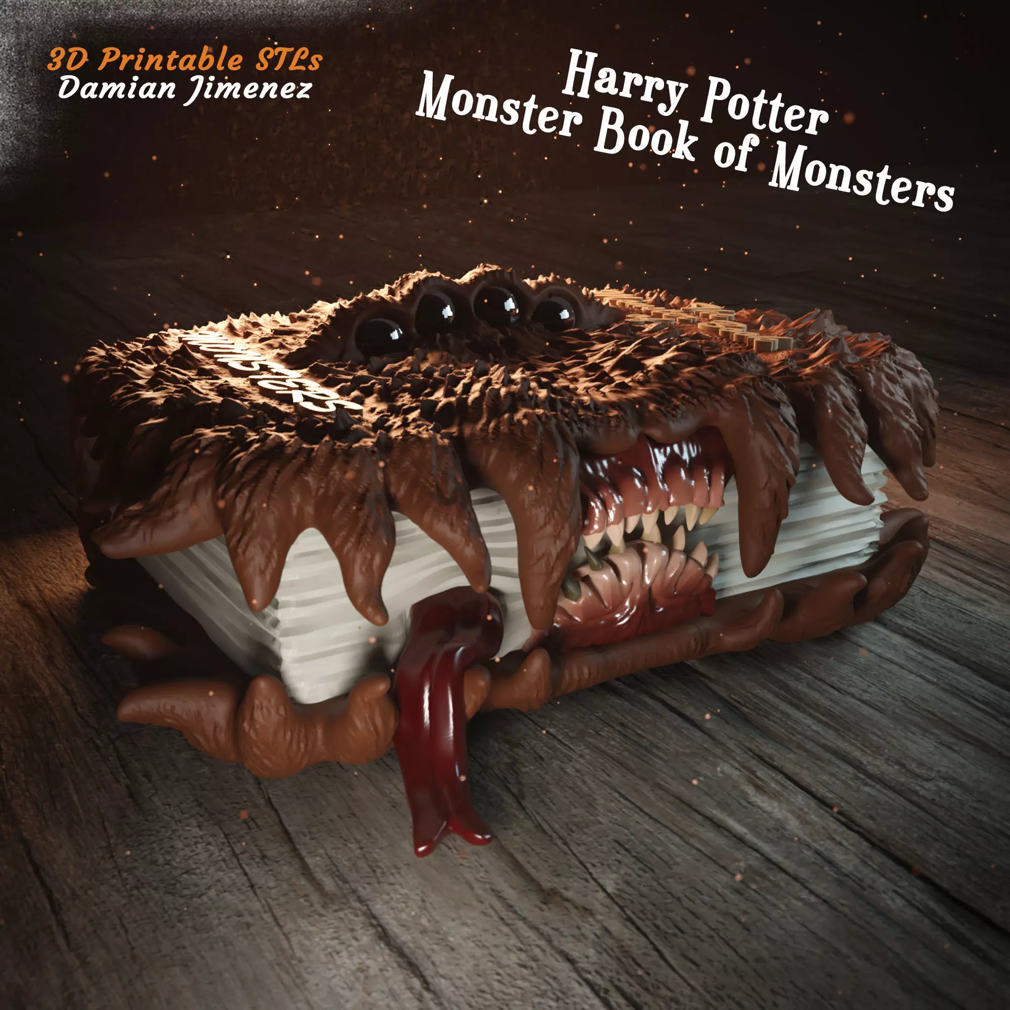 Harry Potter The Monster Book of Monsters 3D printable 3D print model_0