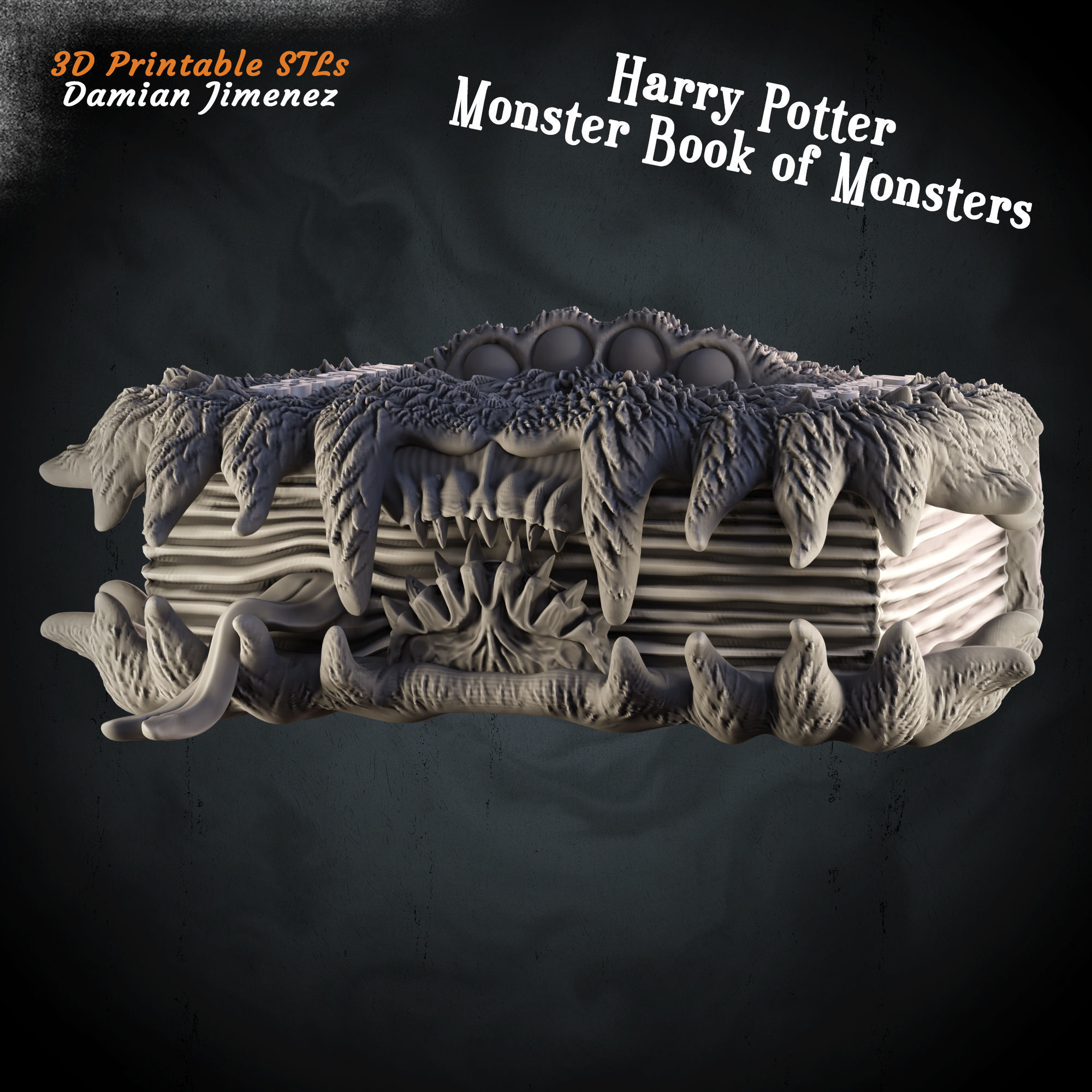 Harry Potter The Monster Book of Monsters 3D printable 3D print model_8