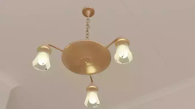 Antique ceiling light Free 3D model
