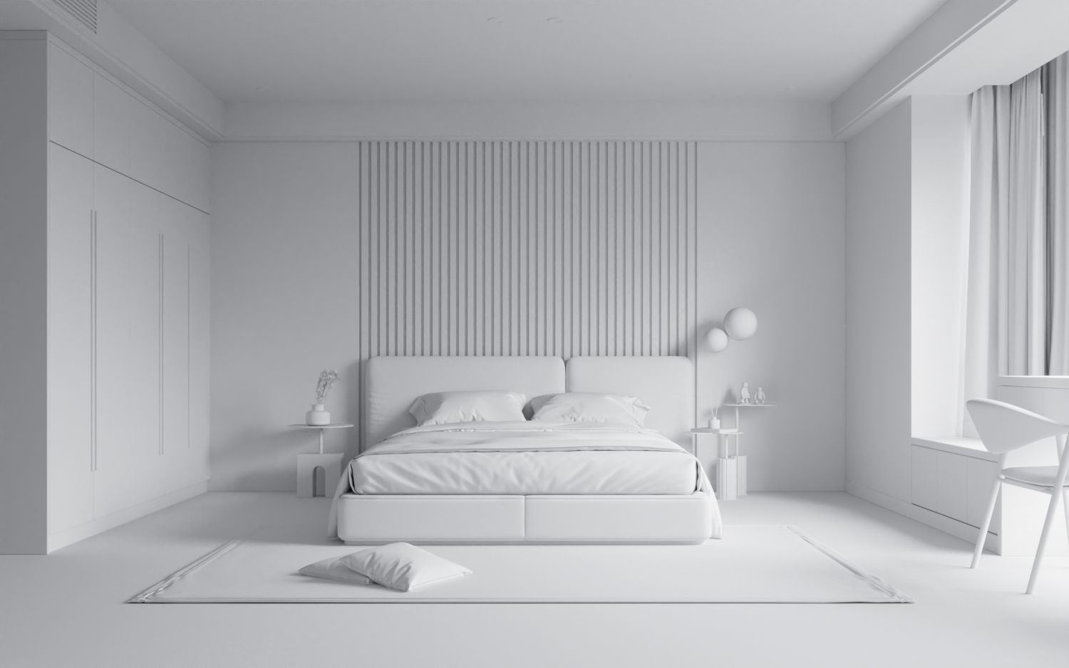 Modern Bedroom 3D model_5