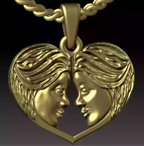pendant two beloved daughters