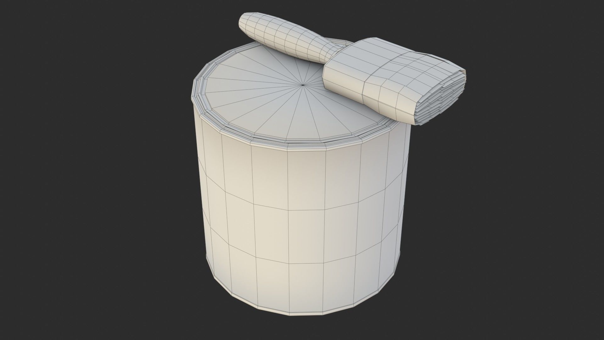 Paint Bucket and Paint Brush Low-poly 3D model_11