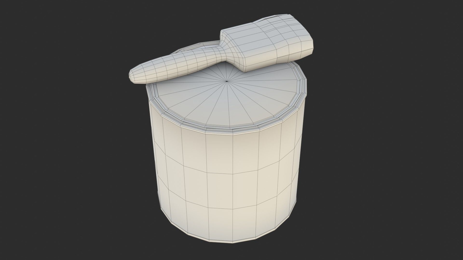 Paint Bucket and Paint Brush Low-poly 3D model_12
