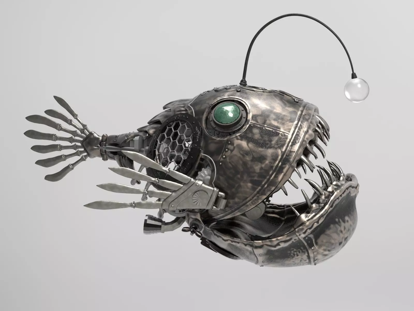 Steampunk  Fish 3D model_0