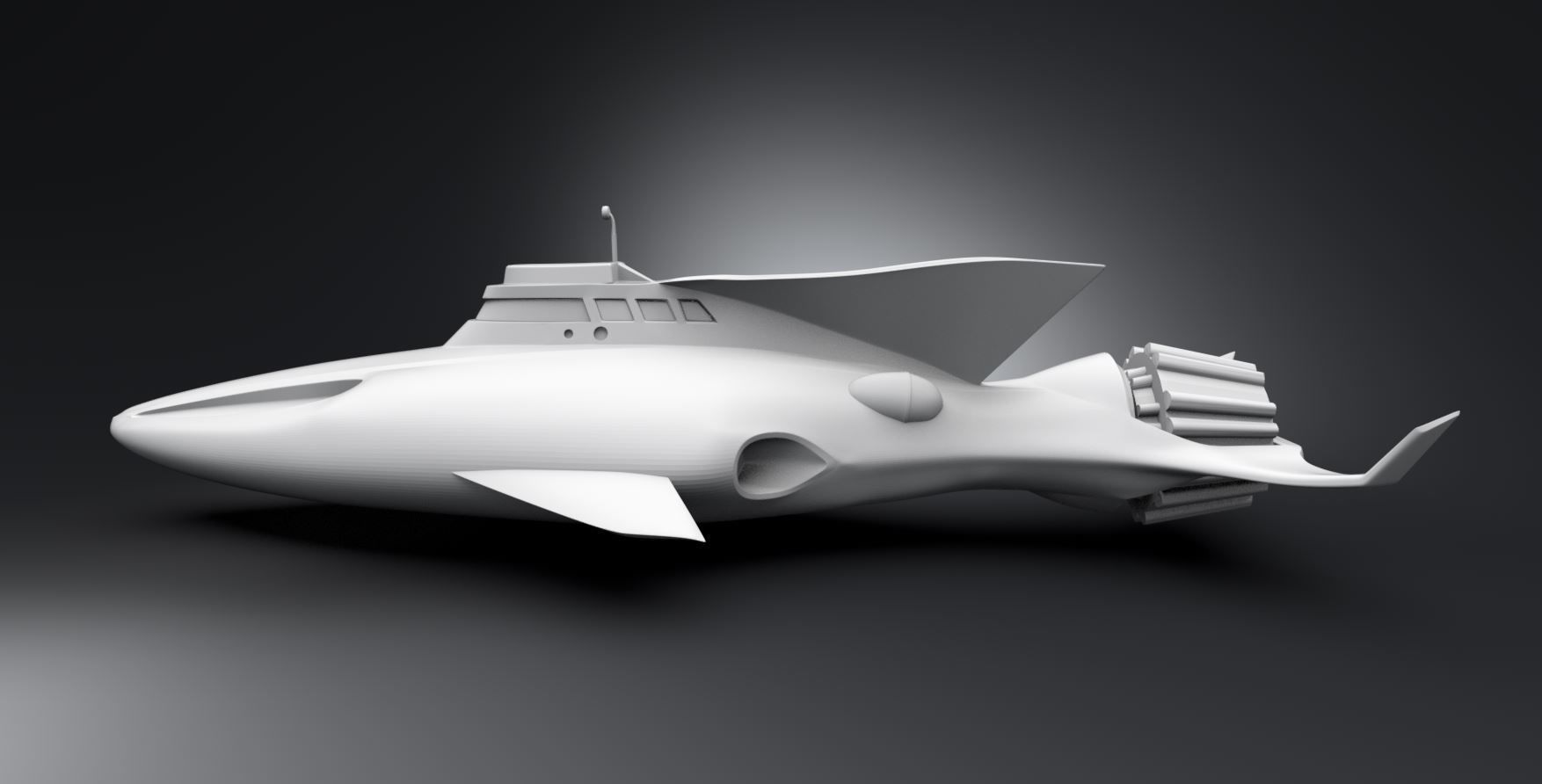 Stingray Submarine scale model 3D model 3D printable CGTrader