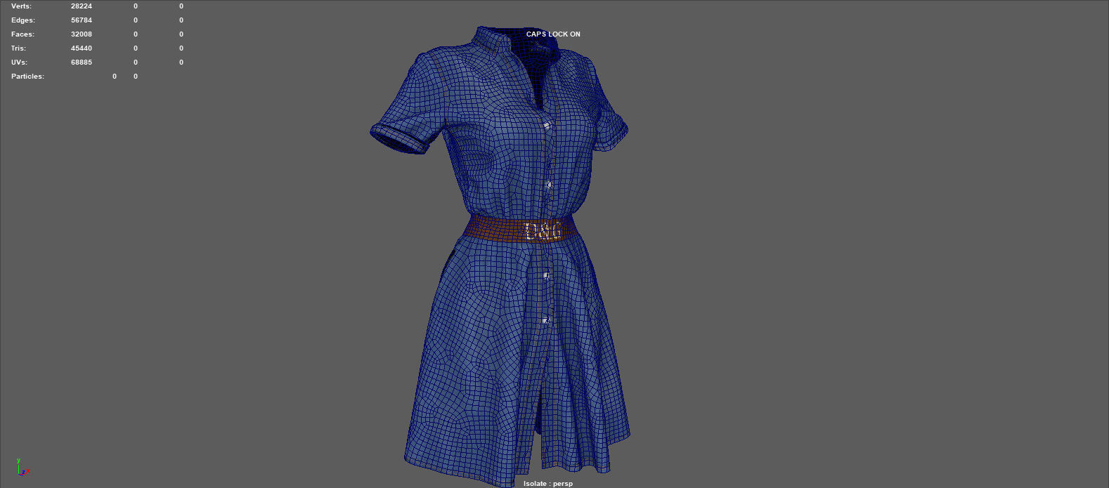 SHIRT DRESS 3D model_10