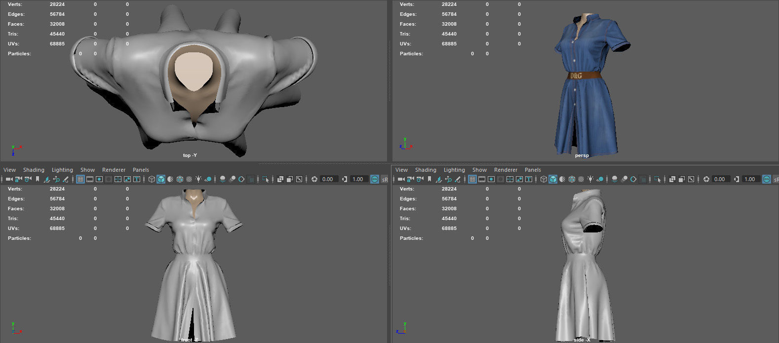 SHIRT DRESS 3D model_12