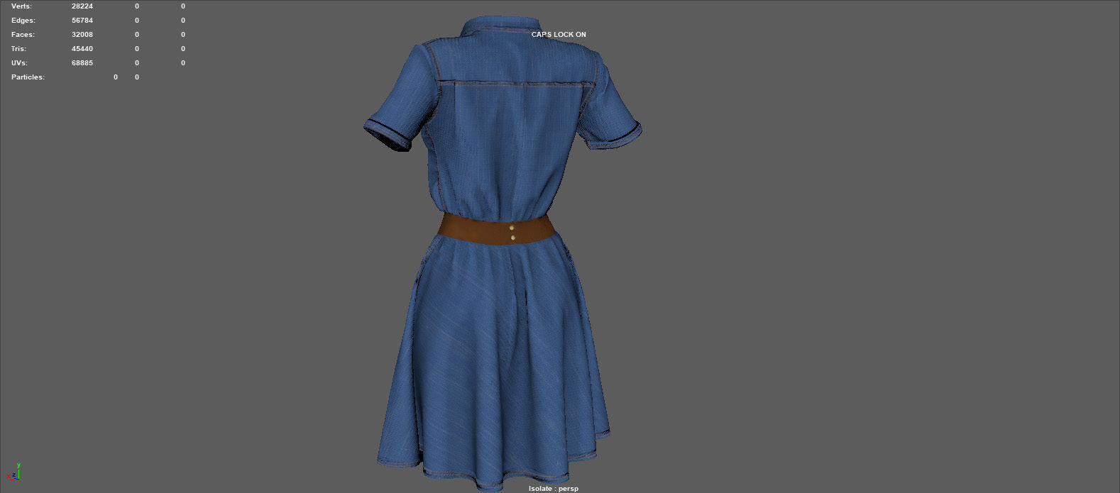 SHIRT DRESS 3D model_7