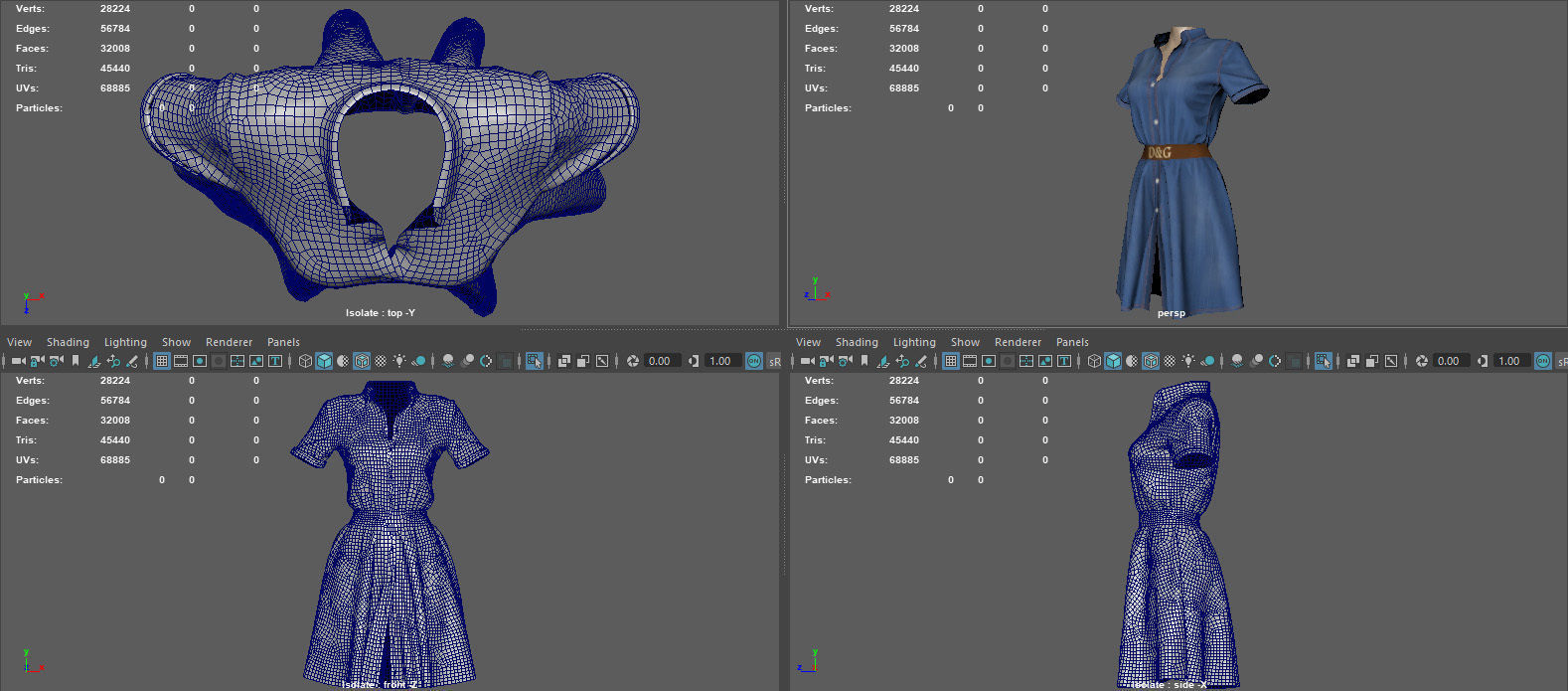SHIRT DRESS 3D model_13