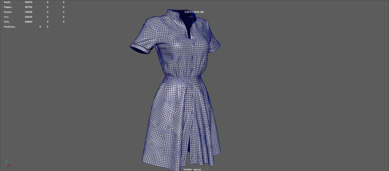 SHIRT DRESS 3D model_9