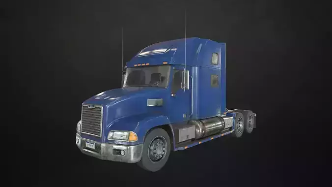Semi Truck Tractor - Blue