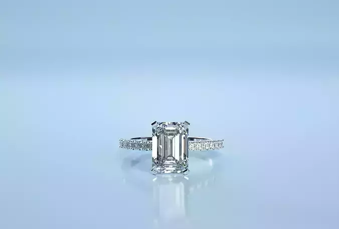 Emerald Stone Engagement Ring