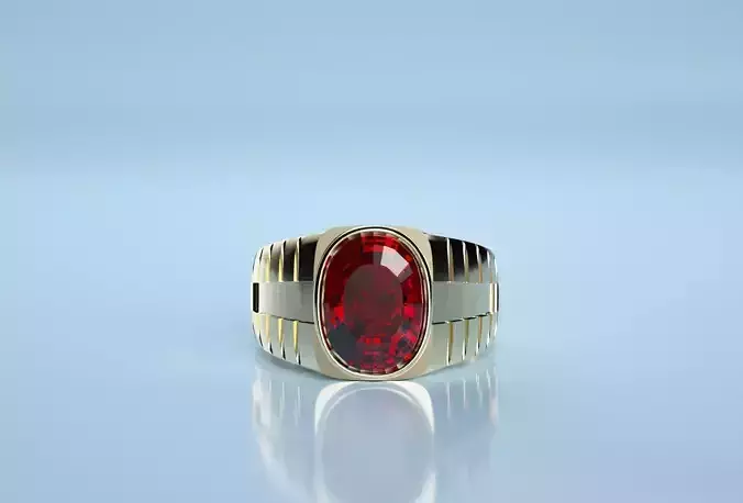 Ruby Mens Ring