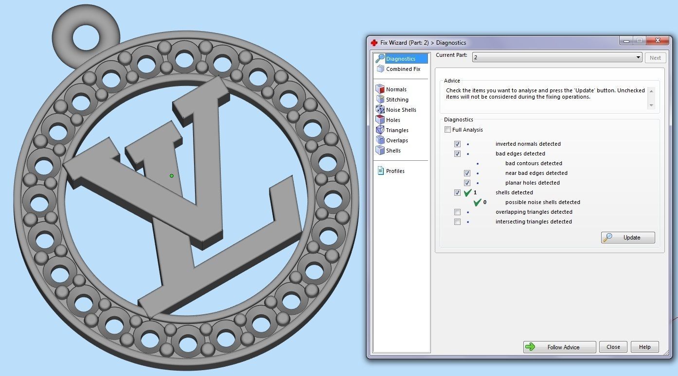pendant LV 3D print model_5