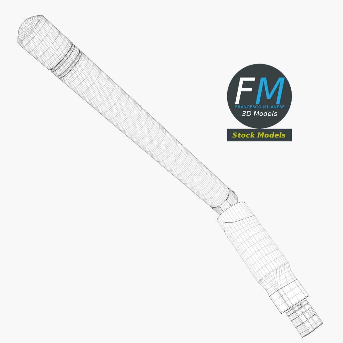 USB WiFi dongle antenna 3D model_8