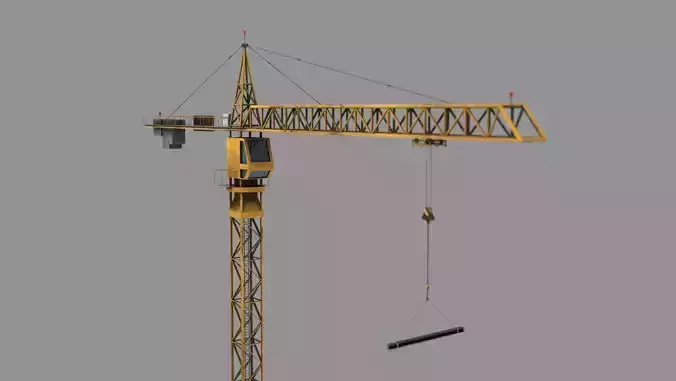 Tower Crane Low-poly 3D model