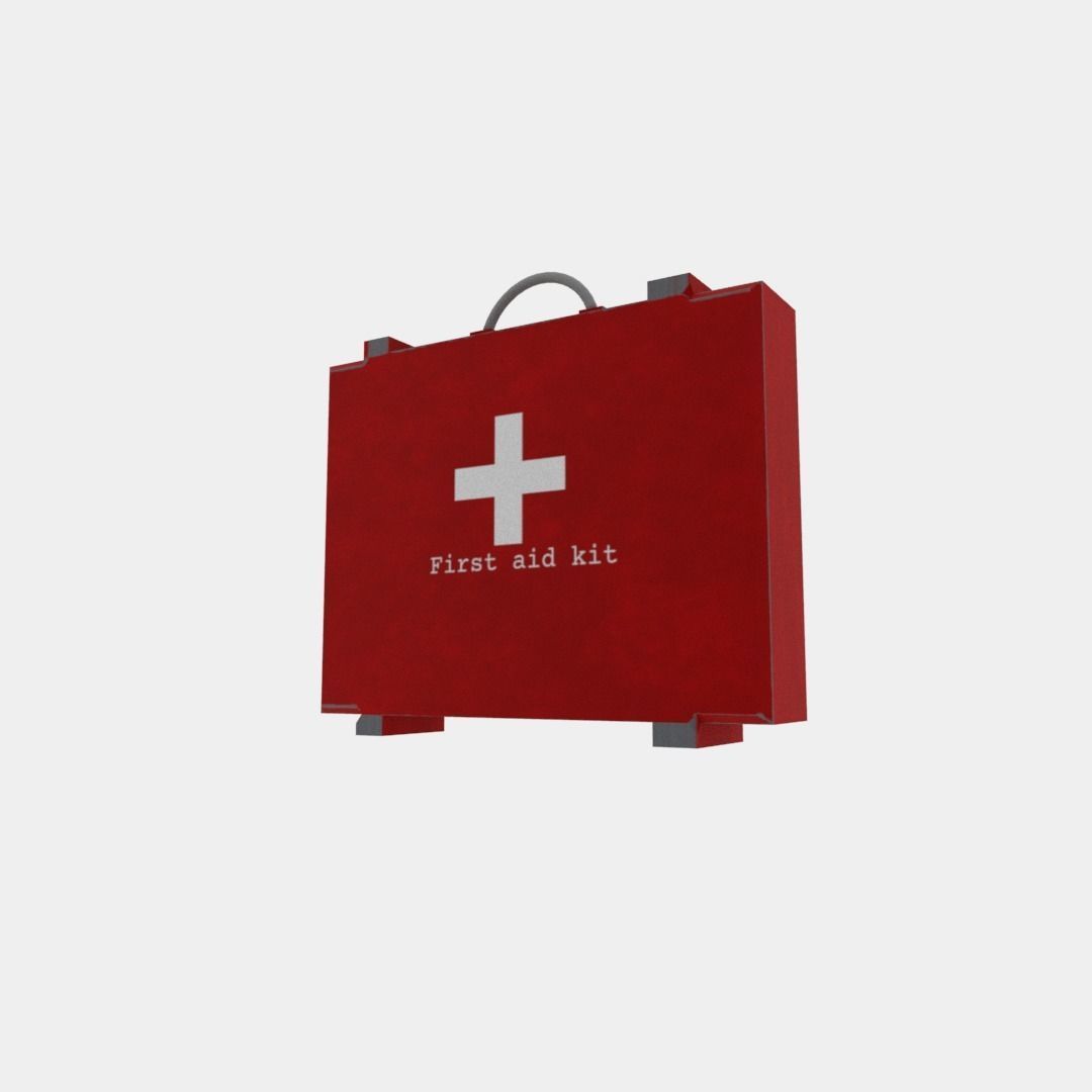 First aid kit Low-poly 3D model_6
