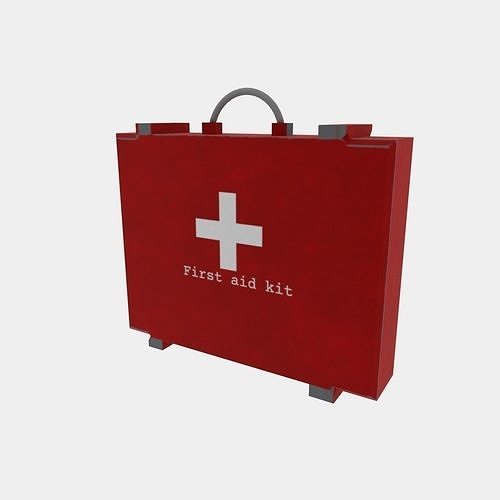 First aid kit  Low-poly 3D model
