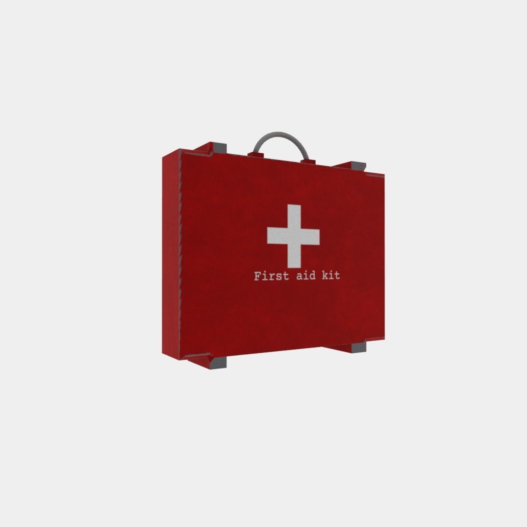 First aid kit Low-poly 3D model_5