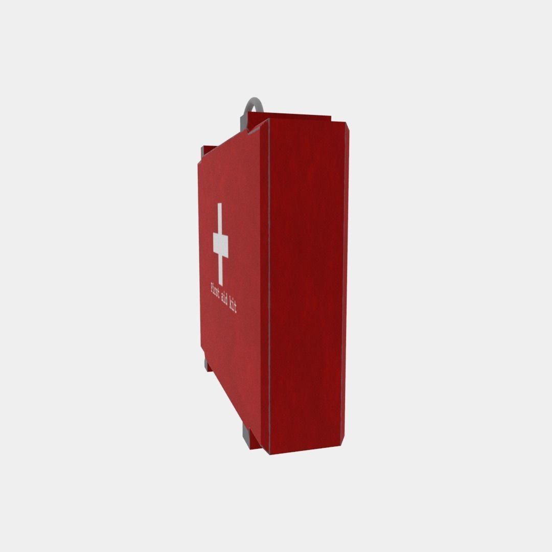 First aid kit Low-poly 3D model_3