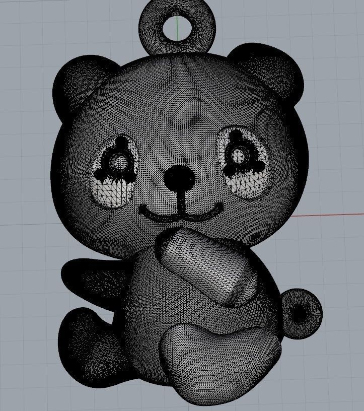  pendant panda 3D print model_4