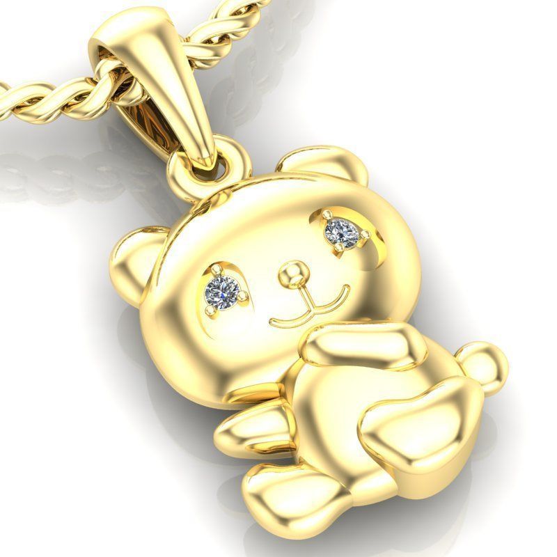  pendant panda 3D print model_3