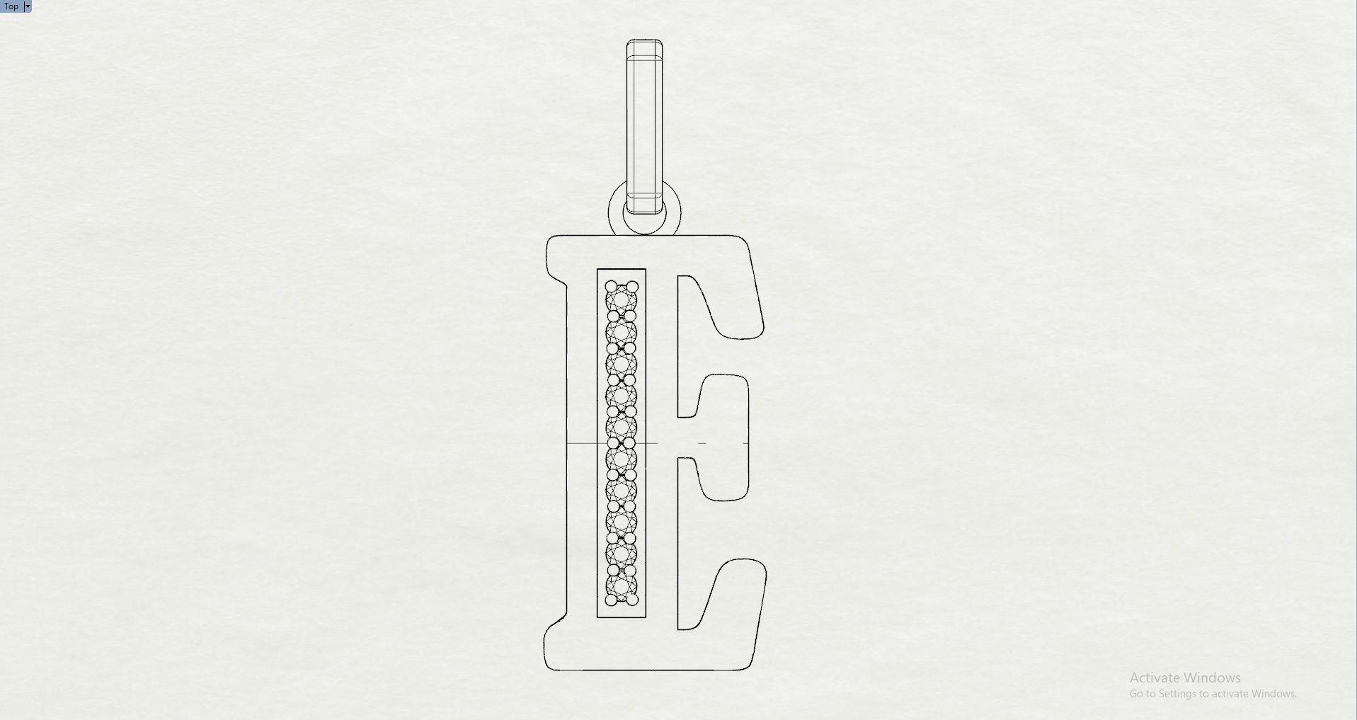 E SCRIPT DIAMOND PENDANT 3D print model_15