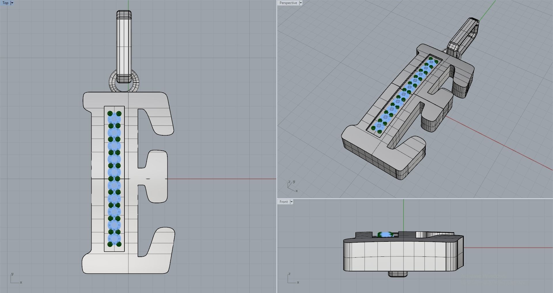 E SCRIPT DIAMOND PENDANT 3D print model_14