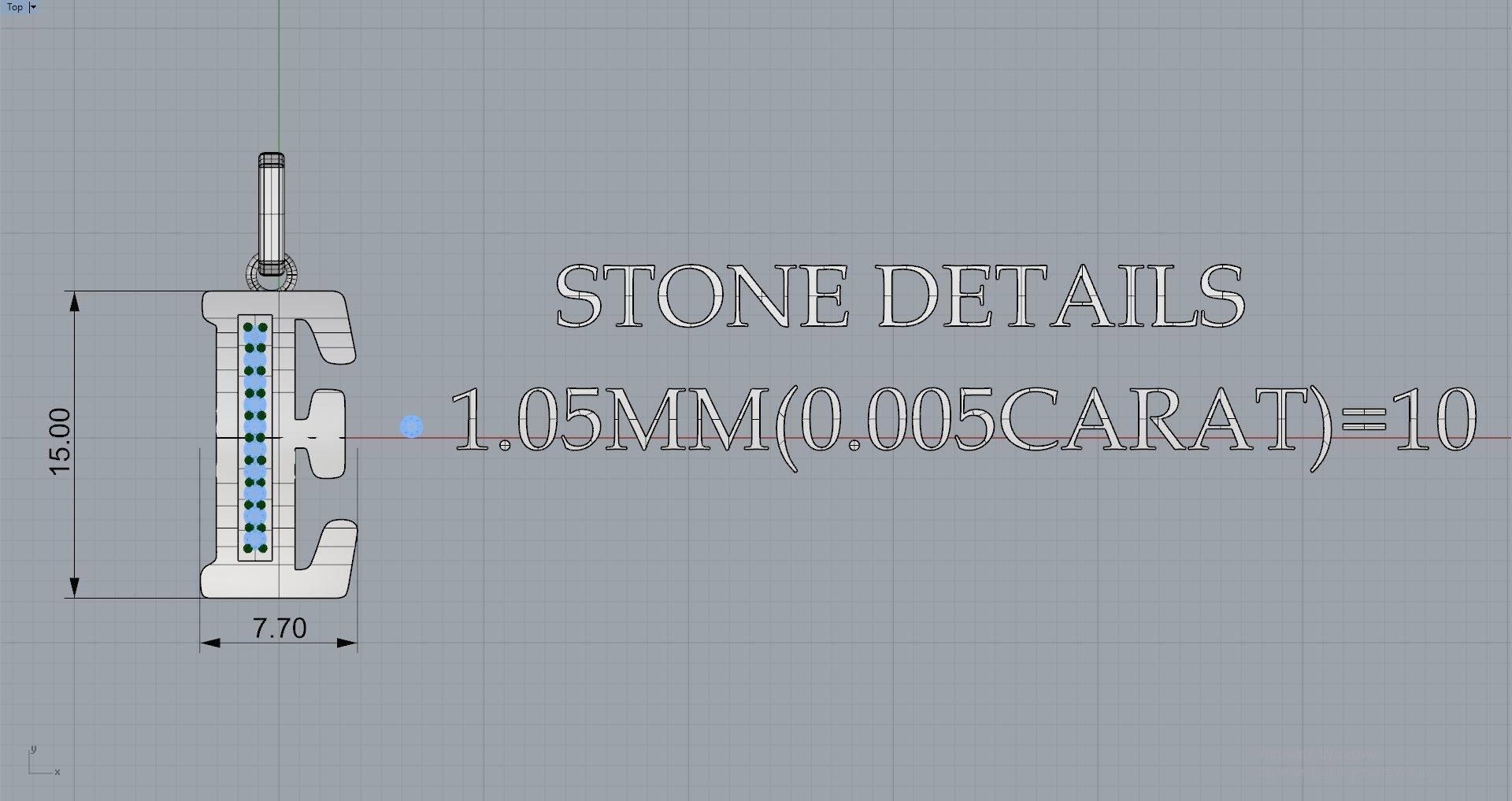 E SCRIPT DIAMOND PENDANT 3D print model_11