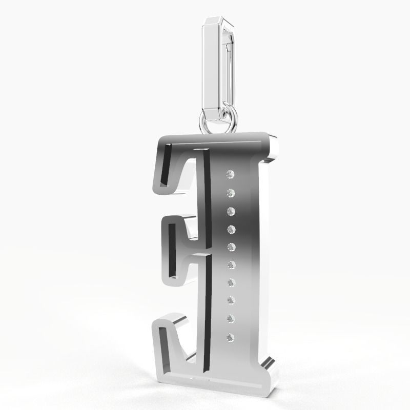 E SCRIPT DIAMOND PENDANT 3D print model_6