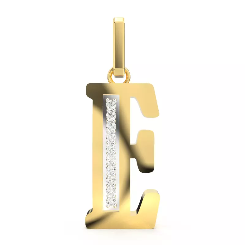 E SCRIPT DIAMOND PENDANT 3D print model_0
