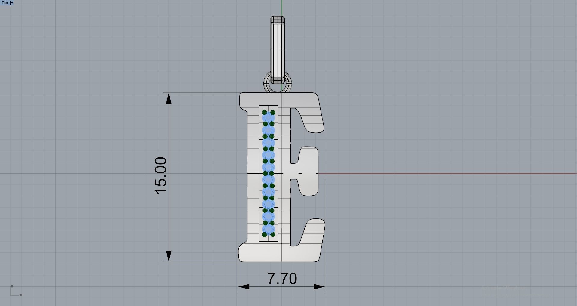 E SCRIPT DIAMOND PENDANT 3D print model_10