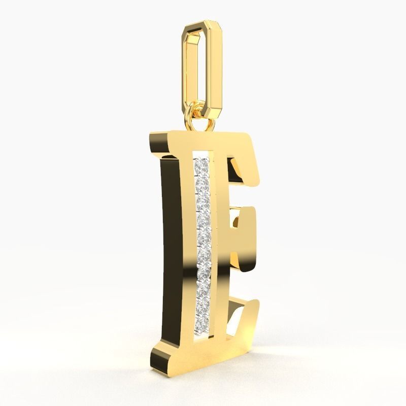 E SCRIPT DIAMOND PENDANT 3D print model_3