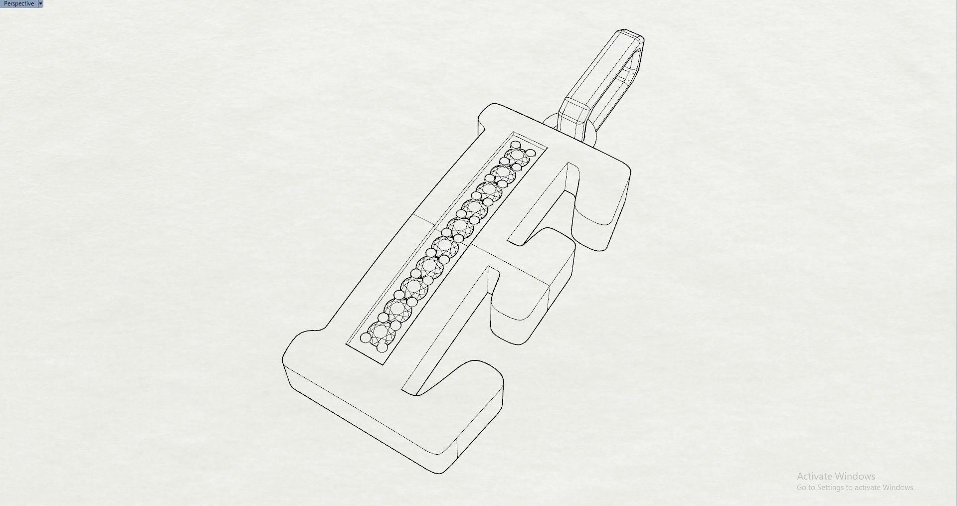 E SCRIPT DIAMOND PENDANT 3D print model_13