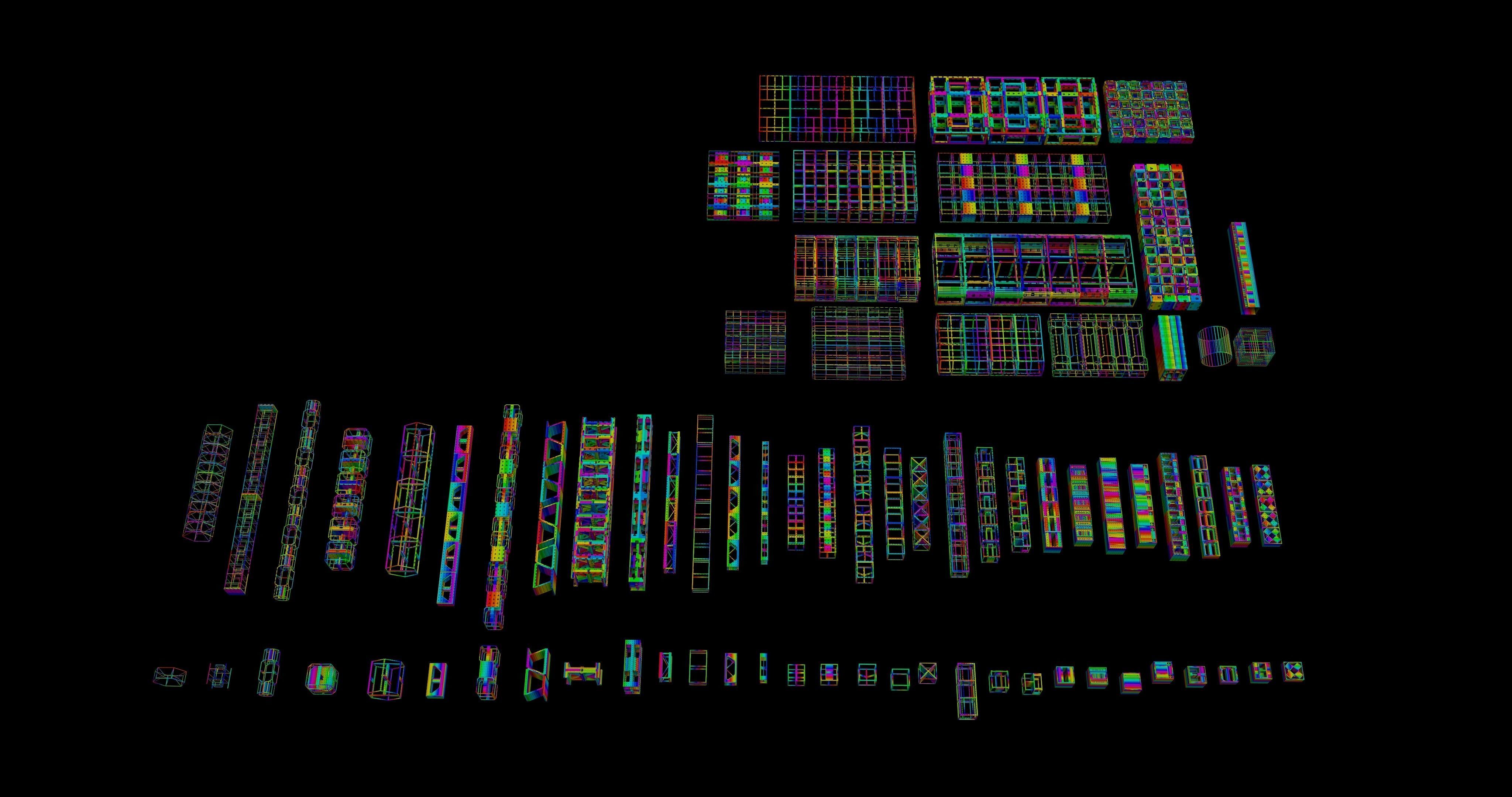 METAL STRIP Kitbash Low-poly 3D model_5